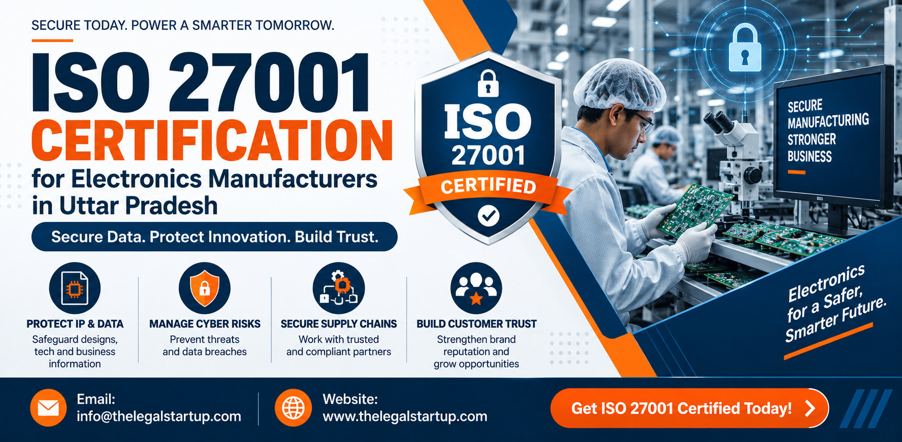 ISO 27001 Certification for Electronics Manufacturers in Uttar Pradesh