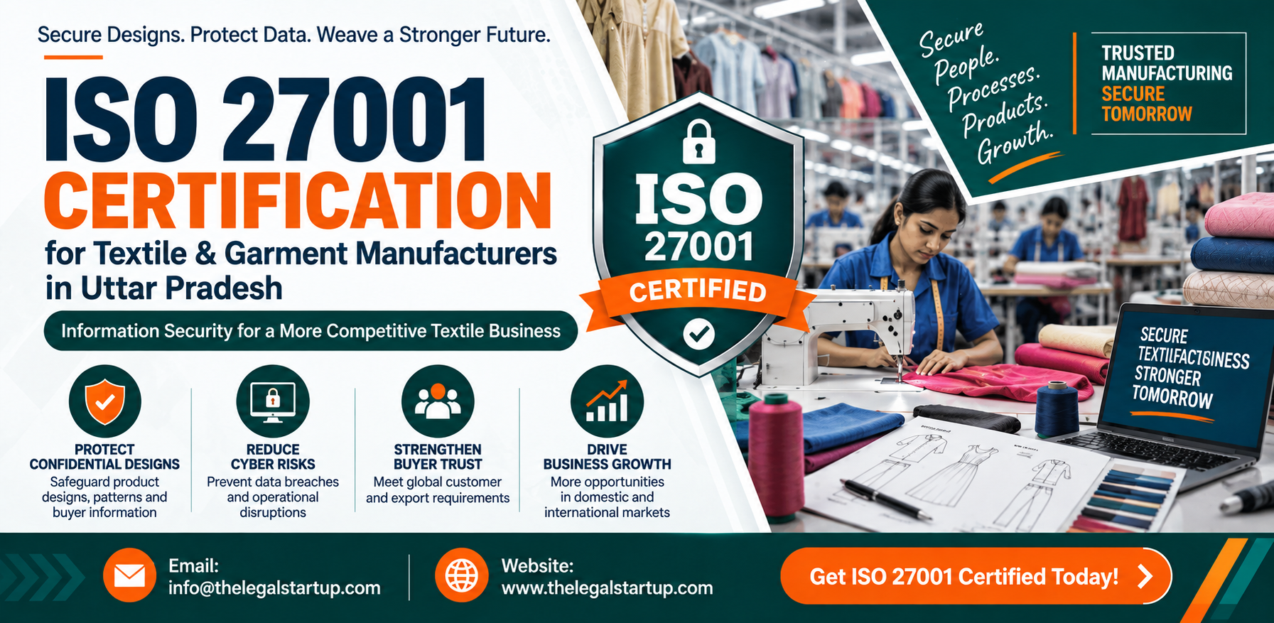 ISO 27001 Certification for Textile and Garment Manufacturers in Uttar Pradesh