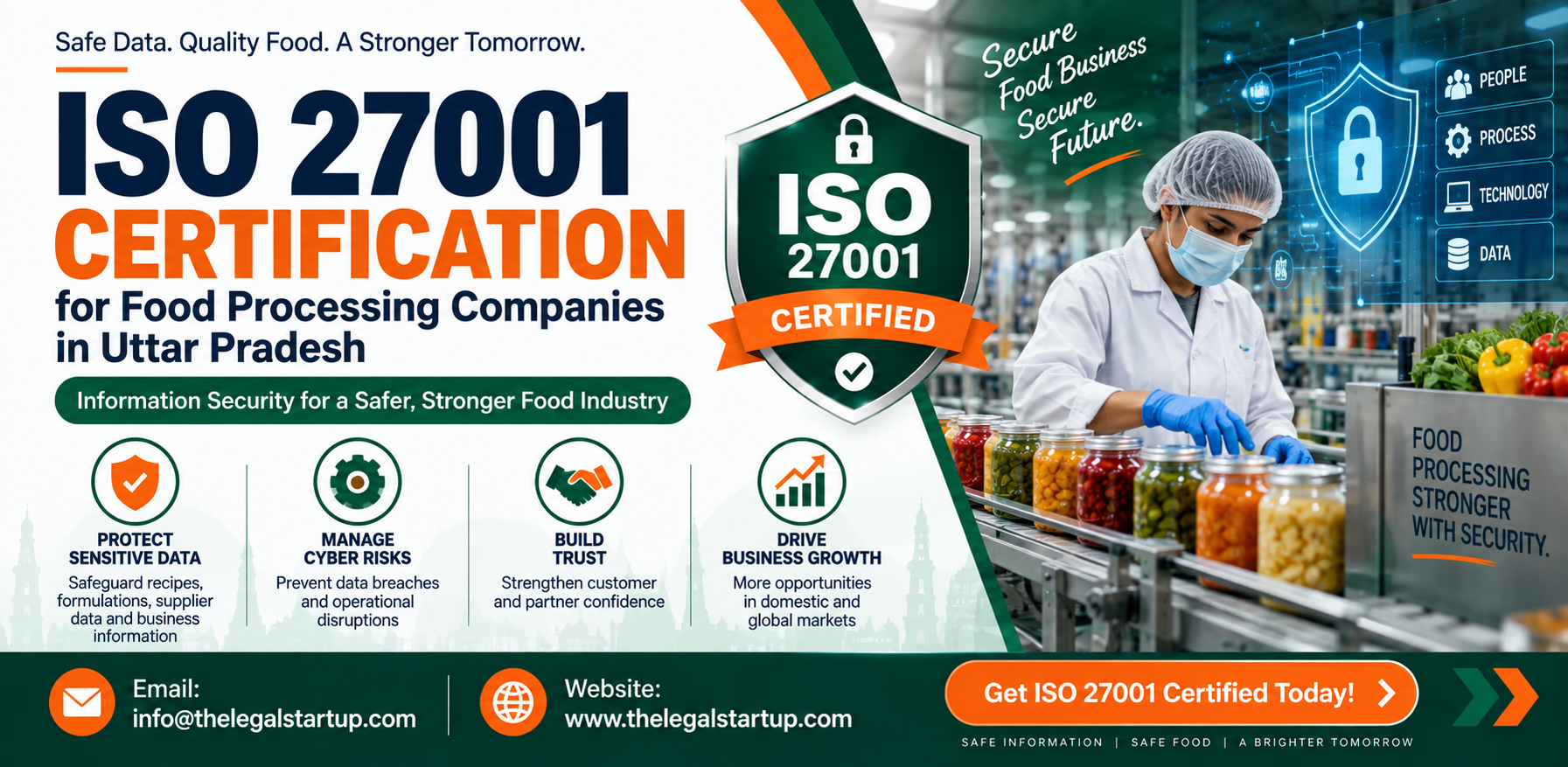 ISO 27001 Certification for Food Processing Companies in Uttar Pradesh 