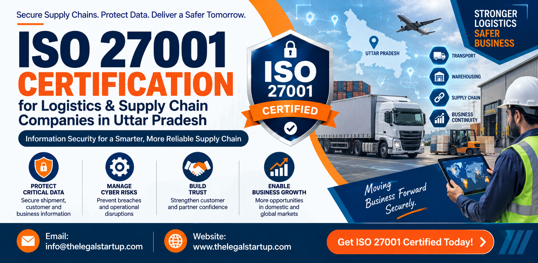 ISO 27001 Certification for Logistics and Supply Chain Companies in Uttar Pradesh 
