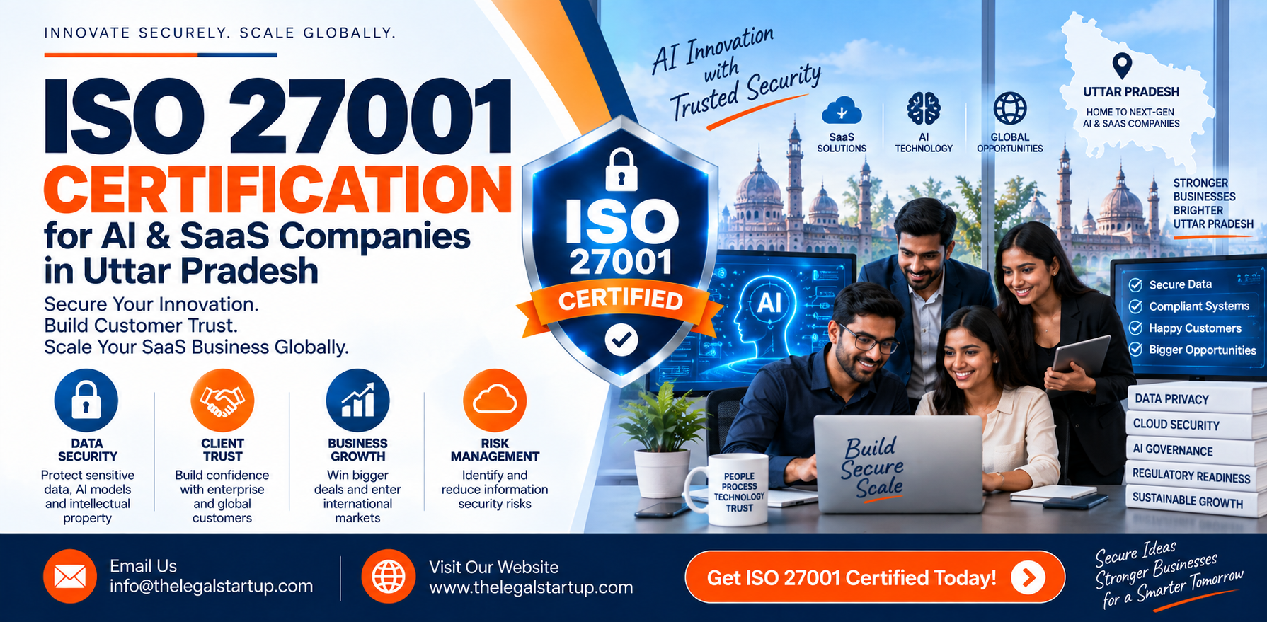 ISO 27001 Certification for AI and SaaS Companies in Uttar Pradesh