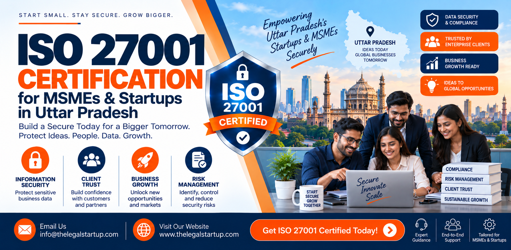 ISO 27001 Certification for MSMEs and Startups in Uttar Pradesh